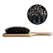 Professional Detangling / Styling Paddle Boar Bristle Hair Brush with Hair Removing Tool by Bizarre.ly - Best Wooden Detangler that Can be used with Blow Drying and Straightening