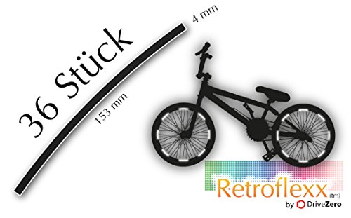 .drivezero. Retroflexx Reflektorenbögen 4 mm für Fahrradfelgen