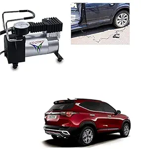 Kozdiko Car 12V DC Heavy Duty Metal Tyre Inflator Air Compressor Pump for Kia Seltos