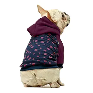 Fitwarm Polka Dot Pet Clothes Dog Hoodie Sweatshirts Pullover Cat Jackets Fleece Pink XXL