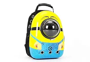 Petlicious & More Minion Astronaut Capsule Breathable Travel Space Pet Carrier Backpack for Cats Small Dogs and Petite Animals