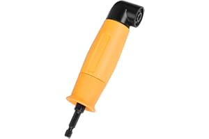 Gasea 90 Degrés Perceuses à Angle Droit Adaptateur Jaune Tournevis a Renvoi d'Angle Coudé 6.35mm Tige Hexagonale Pilote et Tournevis Drill Attachment Avec Porte-Embout Magnétique