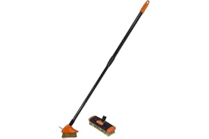 BRADAS Alambre Cepillos Limpiador Juego con 2 cabezales y teleskos tiel de 80 140 cm