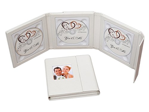 Elegant 3er CD/DVD/Blueray Hülle. DVD Case für 3 Disk mit Bildfenster. Farbe Weiss