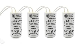 CVR Lot de 4 Condensateurs 3,5 uF spécial Moteur BUBENDORFF - Condensateur cylindrique avec connecteur pour réparation pro de volet roulant - Haute qualité & longue durée de vie - Fond plat 450V