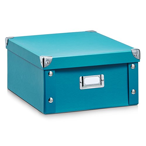 Zeller 17842 Aufbewahrungsbox, Pappe, petrol