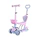 Produktbild TBY Baby Scooter, Kids Scooter, Removable Adjustable Seat LED Flash Wheel 5 in 1 Scooter für Jungen und Mädchen 1 bis 6 Jahre alt,Pink