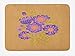 Produktbild Aster Bath Mat, Bouquet of Flowers Fall Blossom on Brown Shaded Background, Plush Bathroom Decor Mat with Non Slip Backing,Pale Brown Khaki and Blue Violet 15.7x23.6in
