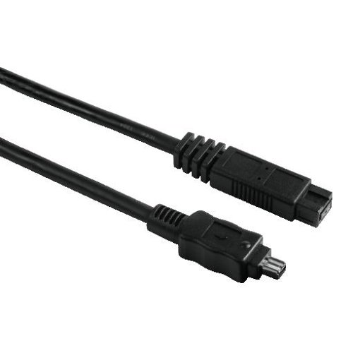 Hama FireWire-Kabel (2m, IEEE1394a Stecker 4-pol - IEEE1394b Stecker 9-pol) schwarz