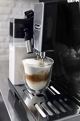 De’Longhi Eletta Cappuccino ECAM 45.766.B Kaffeevollautomat (Digitaldisplay, integriertes Milchsystem, Lieblingsgetränke auf Knopfdruck, Herausnehmbare Brühgruppe, 2-Tassen-Funktion) schwarz - 3