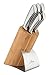 Produktbild OLEIO Messerblock mit Messer set, Bambus und Edelstahl Messerblock, 5tlg Edelstahlmesser, OLEIO BAST Serie