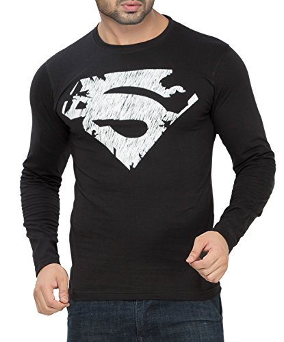 Alan Jones Clothing Men's Cotton T-shirt (STC-SPM-BCK-L__Black_Large)