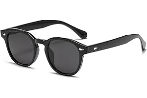 LHSDMOAT Occhiali da sole sportivi vintage anni '70 rotondi UV400 in stile Depp per uomo e donna, occhiali da sole colorati per la guida e i viaggi