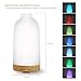 Produktbild Targarian Aroma Diffuser Ultraschall bunt Farbewechsler Glas Gehäuse Holz | Basis Weiß | Duftzerstäuber für Heim, Büro, 100ml by