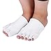 Produktbild Gel-gefütterte Compression Toe Trennung Socken, 2 Paar Spa Care Open Toe Socken für feuchtigkeitsspendende Whitening Peeling Exfoliating Fuß