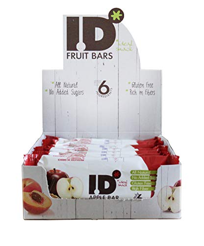 I.D Fruit Bars Apfel Riegel mit Walnüssen ganz natürlich - hochfaserverstärkt - Display Box mit 12 Bars, 420 g
