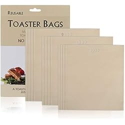 Gwhole Lot de 12 Sacs Grille-Pain Micro-Ondes Four Sacs Toast Sandwich Snack Réutilisables Anti-adhésifs
