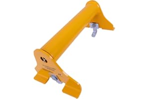 UNITRAILER Cale de roue universelle jaune 275-425 mm – réglable pour dépanneuse & remorque, compatible plaques LOHR/aluminium, verrou mécanique Nord-Lock, sécurité transport maximale