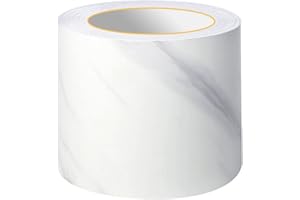 GUEST RUYUNLAI Bordi per Carta da Parati autoadesivi 5cm X 500cm,Rimovibili Bordo per carta da parati per Cucina Bagno, Bordo adesivo Impermeabile Bianco Ghiacciaio
