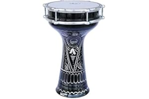 SALA Darbuka Doumbek Drum Instrument with Hand Engraved -Made in Turkey-8" Tunable Synthetic Head DKD-220 (8" (20 cm)) (8" (20 cm))
