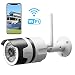 Produktbild CPVAN 720P Überwachungskamera, Aussen WLAN IP Sicherheitskamera, Außen IP66 Wasserdicht, Bewegungserkennung, Unterstützung 25M Infrarot Nachtsichtfunktion and Bis zu 128GB SD Karte(Weiß)