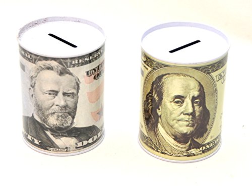 2 X Spardose Dollar Sparbüchse USA Amerika METALL nicht zu Öffnen by schenkfix