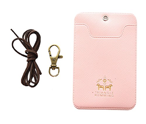 NOVAGO Tarjeteros - Insignia de Identificación - Caja de tarjeta de transporte (Rosa pálido)