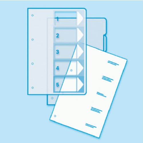 Esselte Leitz Computer-Printable - Separadores de   ndice por colores numerados  1-10 