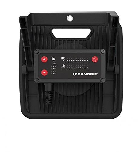 Scangrip LED-Akku-Arbeitsleuchte Nova 5 K C+R mit der 42 W COB Technologie und einem 5 m Kabel, gebaut nach Schutzart, 1 Stück, dunkelgrau/schwarz, 03.5443 - 9