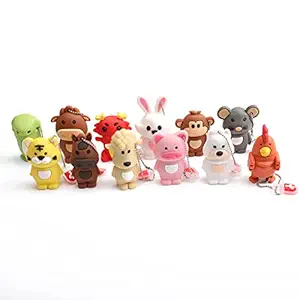 MAXBELL Adorable Pig Shaped Keychain Flash Drive Storage Memory Stick USB 2.0 U Disk 1G