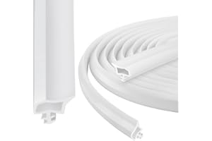 vsshe 6m Türdichtung, Türrahmen Dichtung für Schallschutz, Schalldämmung Türgummi, Zimmertürdichtung Weißer Holzrahmen, Zugluftstopper, für Feuchtigkeitsschutz, Schalldämmung und Stoßschutz