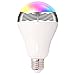 Produktbild Smart LED Glühbirne, megadream Standard E27/E22 bl-08 a Multicolor Smart Wireless Fashion 2 in 1 dimmbar Nacht 7 Farben LED Lampe Leuchtmittel mit Musik Audio Lautsprecher Dekoration Beleuchtung, Lautsprecher mit Smartphone App Fernbedienung für Weihnachten, Festival Party, Schlafzimmer, Arbeitszimmer, Kaffee Shop, Bar-Marke (Rosa)