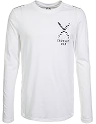 Reebok Rc Patriotic Ls Tee Us Camiseta, Hombre, Blanco, L