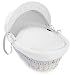 White Dimple White Wicker Deluxe Moses Basket & White Rocking Stand