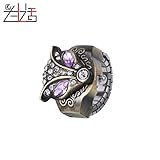 ZXLIFE Ring Uhr Civet Katze Diamant Ring Uhr Dreidimensionale Blume Ring Tisch Mode Persönlichkeit Dekorative Uhr Student Uhr,D