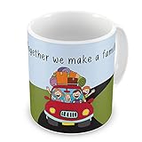 Gift For Family Mom Dad Son Daughter Birthday Anniversary Together We Make Family Blue Green Printed Best Quality Ceramic Mug Everyday Gifting