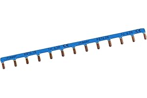 HAGER - Barre de pontage 1P 63A languette 10mm bleu 13M - KB163N