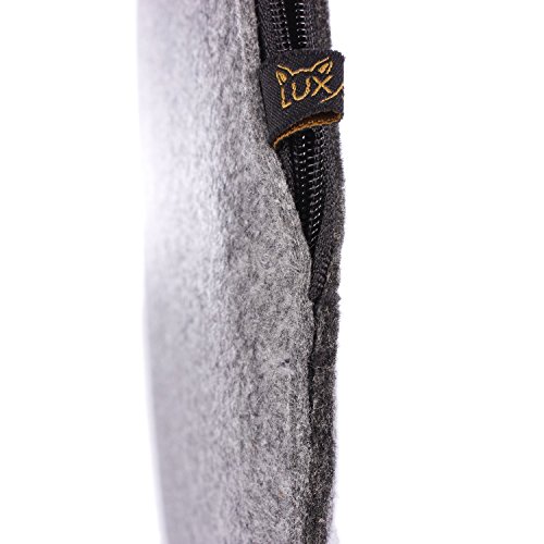 6er Set Filz Sitzkissen in graumeliert und dunkelgrau zum Wenden, waschbare Stuhlauflage mit Füllung inkl. Reissverschluss. Moderne Sitzauflage für Bank und Stuhl mit runden Ecken, weich gepolstert. Designer Sitzpolster / Filzauflage, quadratisch ca. 35x35cm groß … - 3