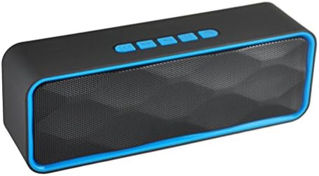 Sicneka Protable Bluetooth Speaker Dual Speaker Super Bass Stereo Sound Subwoofer With FM Radio Built-in Microphone (Blue)
