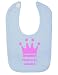 Personalised Princess Name Pink Crown Customise With Name Cute Unique Velcro Fastening Baby Bib