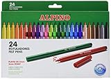 Diseñados para uso escolar Alpino AR001003 - Rotuladores, 24 unidades