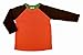 Green Nippers Baby Boy's Organic Cotton Raglan Sleeve Long Sleeve T-Shirt Orange 12 - 18 Months