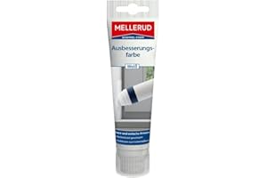 Mellerud Schimmel Stopp Ausbesserungsfarbe Weiß | 1 x 90 ml | Weiße Dispersionsfarbe mit starker Deckkraft für schnelles und bequemes Ausbessern von Stellen nach Schimmelbeseitigung.