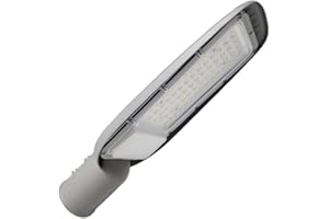 FACTORLED Lampione LED Esterno 50W Slim, Faretto Slim grande potenza 5000 lm, protezione 6 kV, LED Street Light IP65 per cortili, giardini, sentieri, città (luce naturale (4000 K))