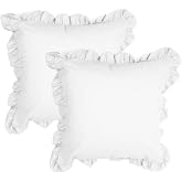 Ruffled Pillow Cover 2 Pcs 18 x Ruffle Pillow Covers | cushion cover decorative xmas home sofa decor gift