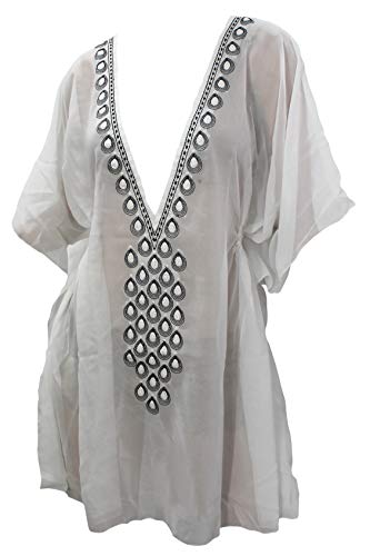 Women's Summer Holiday Solid Plain Chiffon Bikini Cover Up Sun Swimwear Lace Beachwear Dress