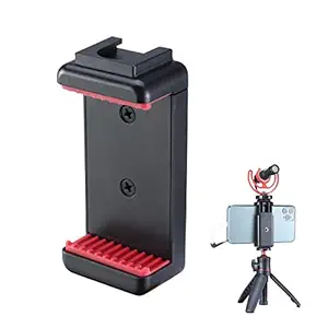 Yantralay Ulanzi ST-07 Phone Tripod Mount with Cold Shoe Mount for Microphone LED Light with 1/4'' Tripod Screw Compatible with iPhone/Oneplus/Mi/Oppo & Other Smartphones Vlogging Accessories (Black)