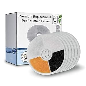YOUTHINK Filtro de Agua para Mascotas Catit Filtro Especial 6 pzas para alimentador de Agua para Mascotas Fuente de Flor Catit y Fuente de Acero Inoxidable Catit