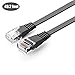 Produktbild Enterest Black Ultra Slim Flat Profile RJ45 Cat 6 Flat Ethernet Cables With High-Speed For Computers/Modem/Smart Televisions/Router/LAN/Printer/MAC/Laptop /PlayStation 3/4/Xbox (49.2 Feet - 15 Meters)