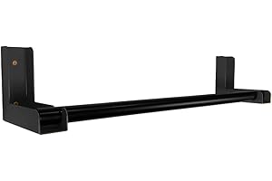 MegaMaxx Wall Mounted Industrial Packing Roll Dispenser for Holding 100 + Materials- Warehouse, Workshop Packaging Paper Craft Roll Wrap Holder (600 mm, Black & Black)